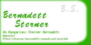 bernadett sterner business card